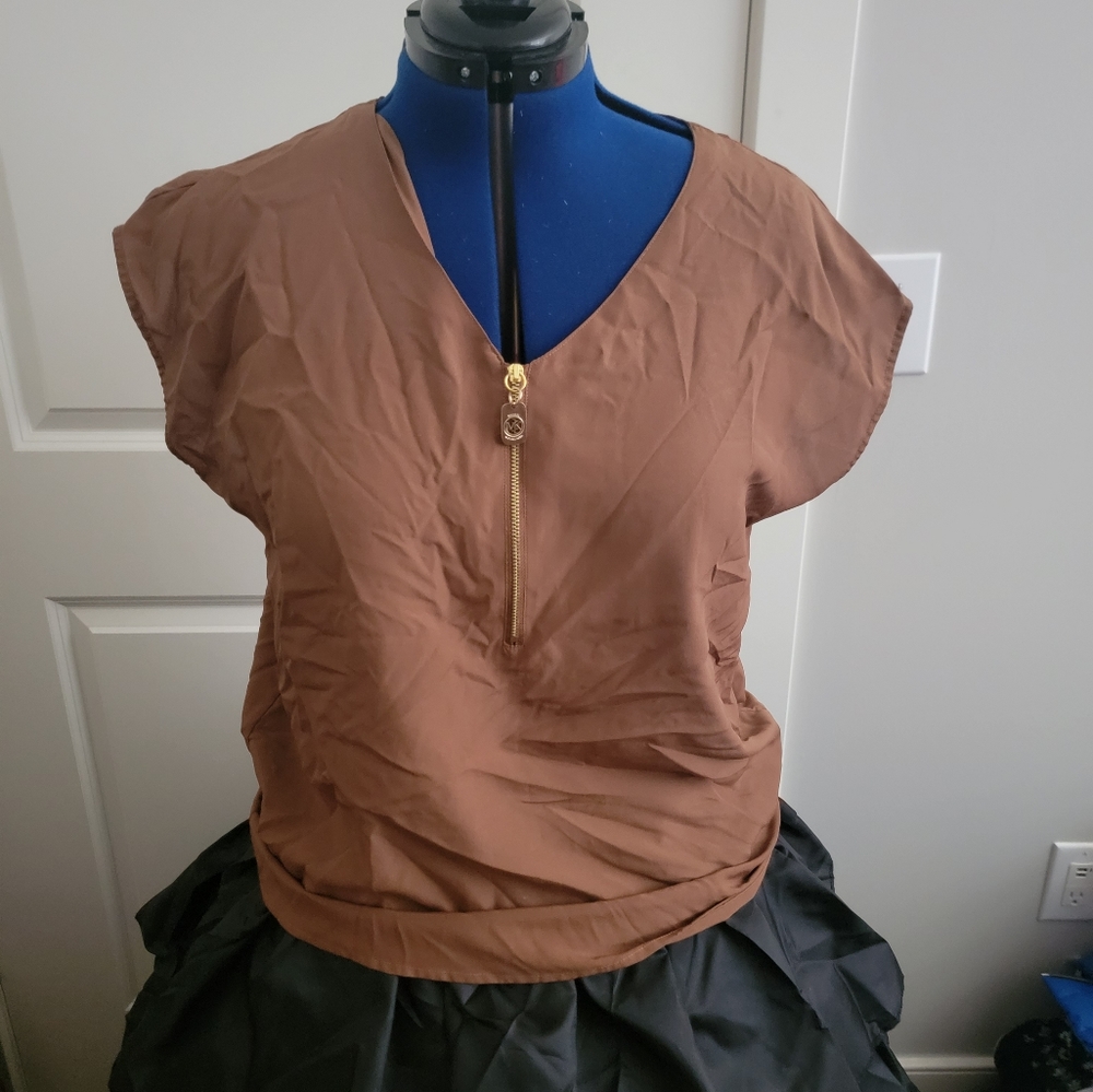 Michael Kors brown lightweight shirt